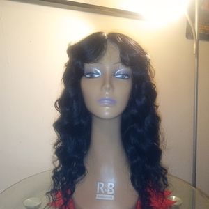 Curtain bang wig
